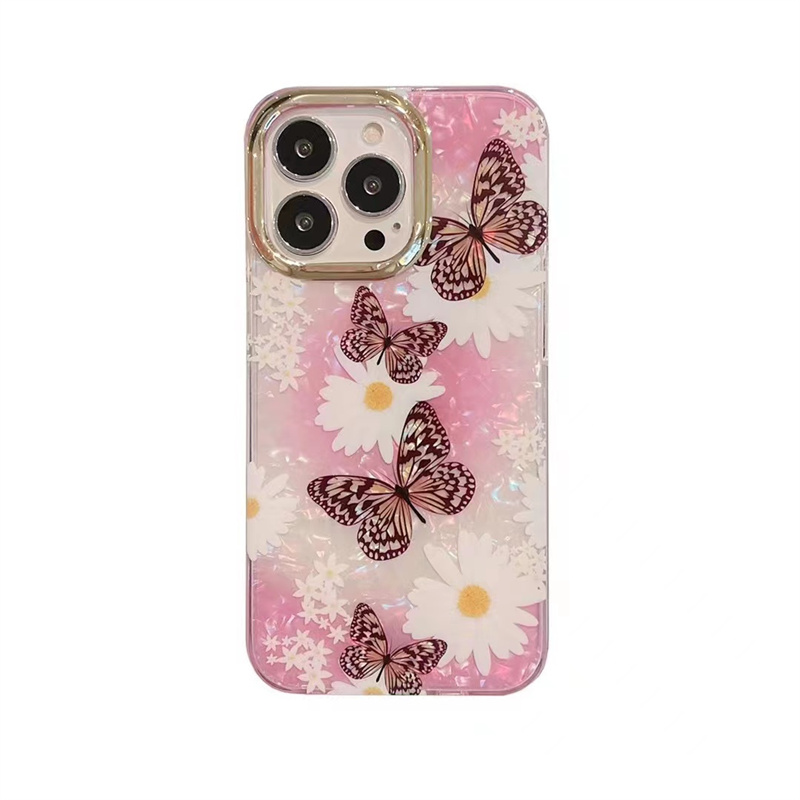 

Cell Phone Cases Cover Fashion Butterfly Flowers Floral Tpu PC for iphone 14 13 12 Mini 11 Pro Xr X Xs Max 8 7 Plus, #3