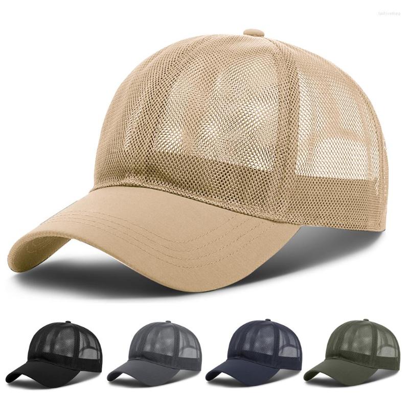 

Bandanas Adjustable Summer Hollow Out Breathable Caps Monochrome Sun Visor Man Big Brim Baseball Cap