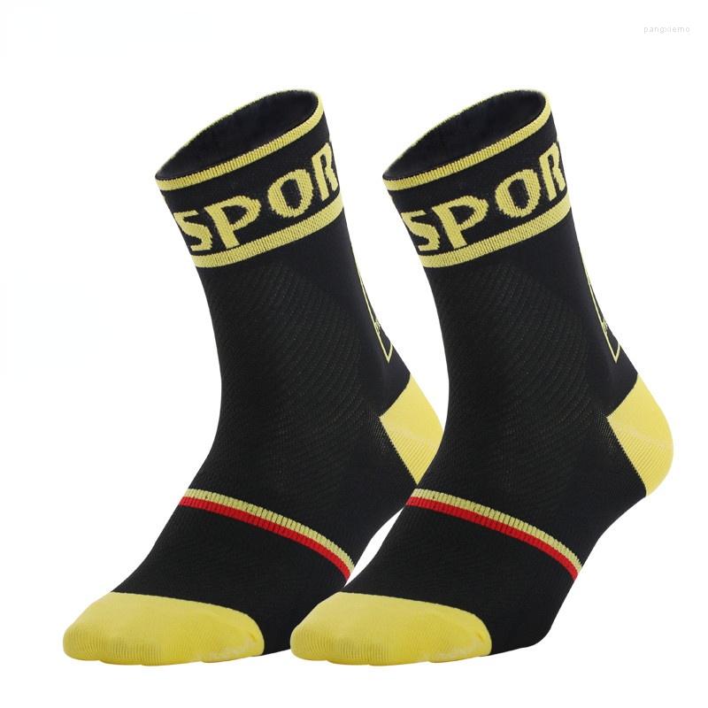 

Men's Socks Sports Cycling Top Quality Professional Brand Sport Breathable Bicycle Sock Outdoor Racing Big Size Men Women, Black