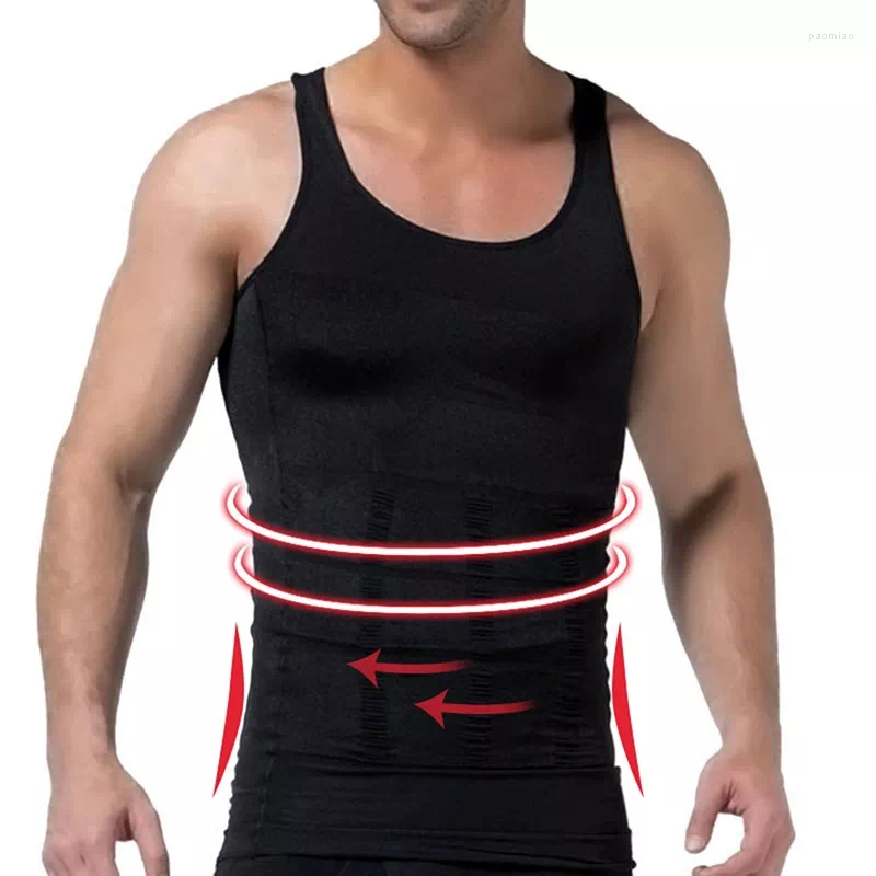 

Men' Body Shapers Sauna Sweat Vest Shaper For Mens Waist Trainer Zipper Neoprene Suit Tank Top Workout Weight Loss Adjustable Strap