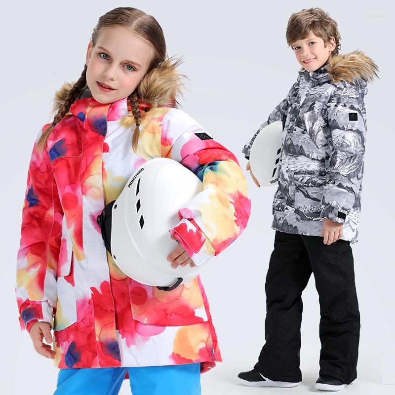

Skiing Jackets Kids Ski Jacket Winter Boys Girls Waterproof Breathable Wind Resistant Warm Snowboard Wear Outdoor Sport Children Coat, 190508-50805