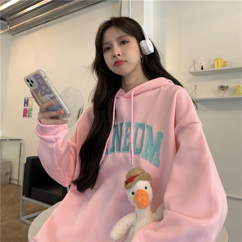 

Women's Hoodies Harajuku Hoodie Fall 2022 Women Letter Print Sweater Fashion Kawaii Student SweatshirtGrunge Aesthetic Goth Clothes Korean, Gray