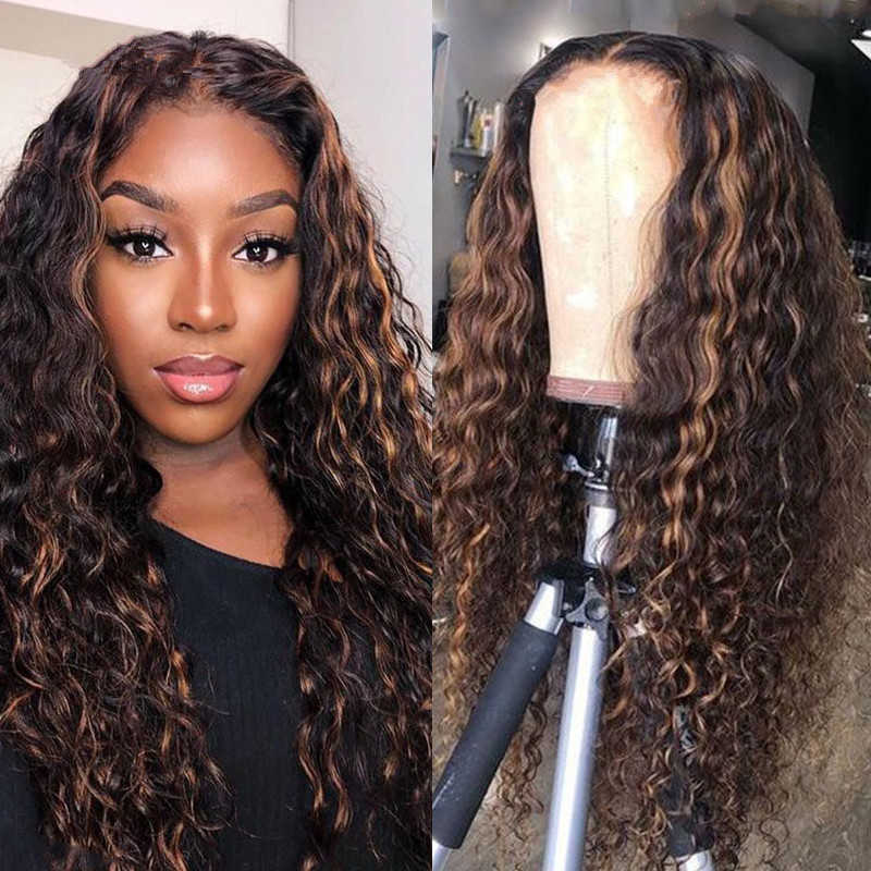 

Synthetic Wigs Small curly wig long curly mixed color wig women's new chemical fiber headgear 221010, Picture color
