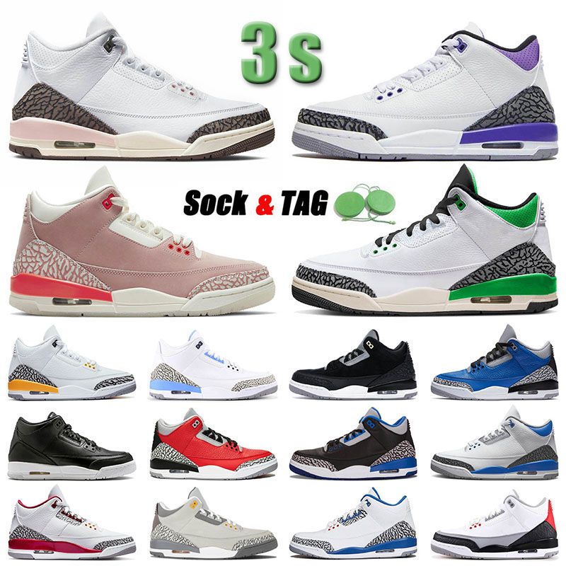 

Jumpmans 3 Atmosphere Basketball Shoes Fashion 3s Cour Purple Denim Fire Red Pine Lucky Green Racer Blue A Ma Maniere JTH NRG UNC Whiet Cement Designer Sneaker Trainer, X30 40-47 animal pack