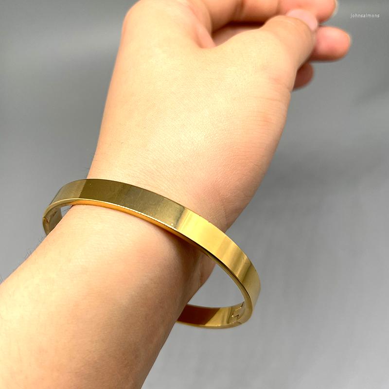 

Bangle 1pcs/lot Dubai Classic Gold Color Bangles Women Girls Plaid Charm Luxury Bracelet Ethnic Africa Jewelry Wedding Gift