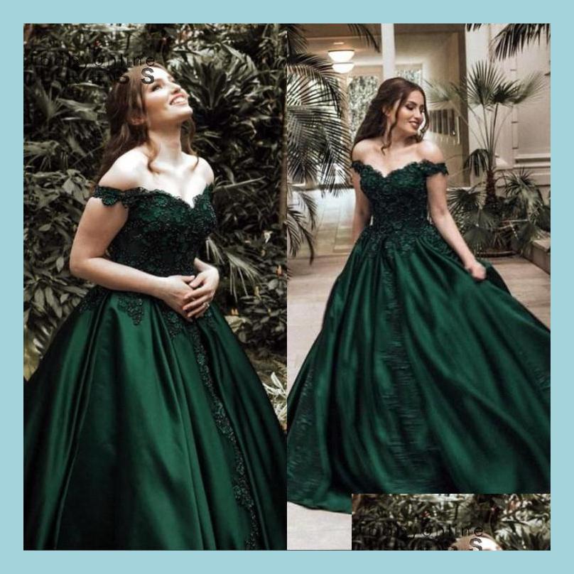 

Quinceanera Dresses Dark Green Ball Gown Quinceanera Dresses Off Shoder Beads Crystals Lace Up Sweet 16 Prom Vestidos De Bridegroomdh Dhurx, Red