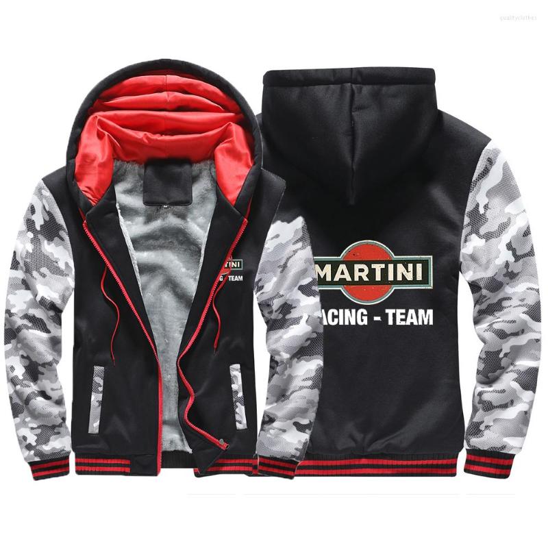 

Men' Hoodies 2022 Winter Martini Racing Printed Men Camouflage Sleeve Jacket Hooded Fashion Fleece Long Sweatshirts