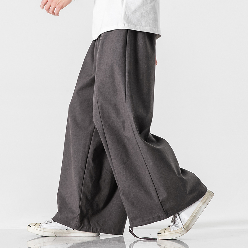 

Men's Pants Men's Wide Leg Pants Fashion High Quality Trousers Casual Harajuku Pants Male Cotton Linen Jogger Sweatpants Oversized 5XL 221010, Black