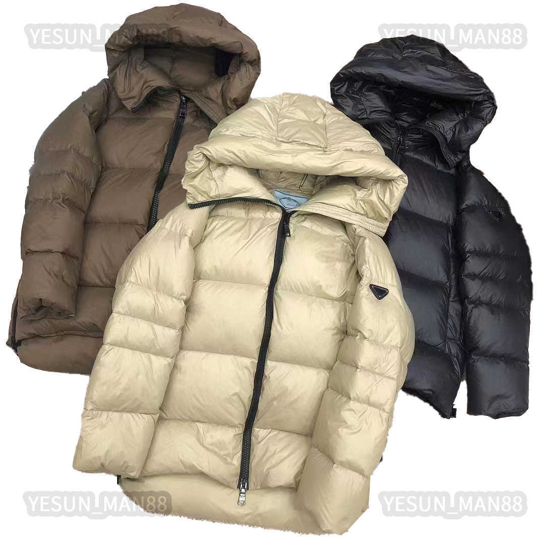 

Womens Designer Prads Down Jacket Winter Fashion Puffer Jackets Coat Outerwear Causal Warm Thickened Parka Brief Paragraph