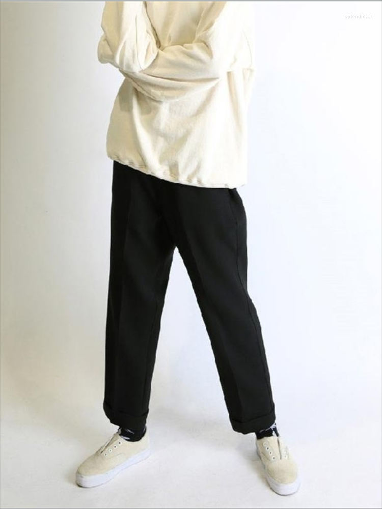 

Men' Pants Fall And Winter Men' Thickened Casual Loose Youth Fashion Trend Pure Color Slim Straight, Black