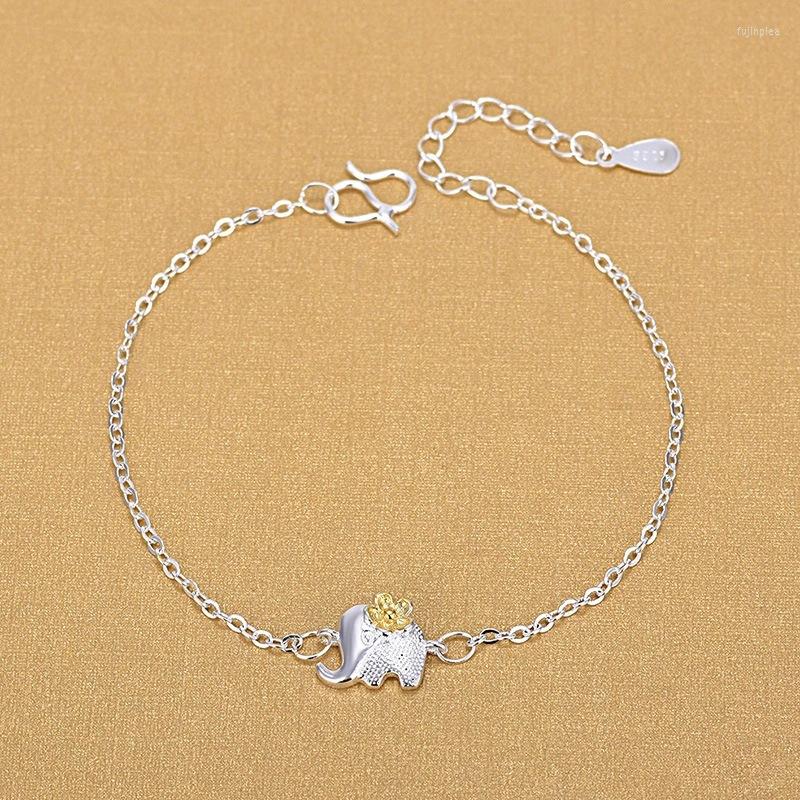 

Anklets Solid Silver 925 Fashion Jewelry Elephant Charm Anklet For Women Girls Friend Foot Barefoot Leg Jewelrys