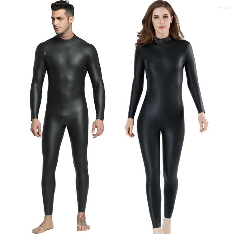 

Men' And Women' 3MM CR Triathlon Wetsuit Super Elastic Leather Smooth Skin One-Piece Cold Warm Neoprene