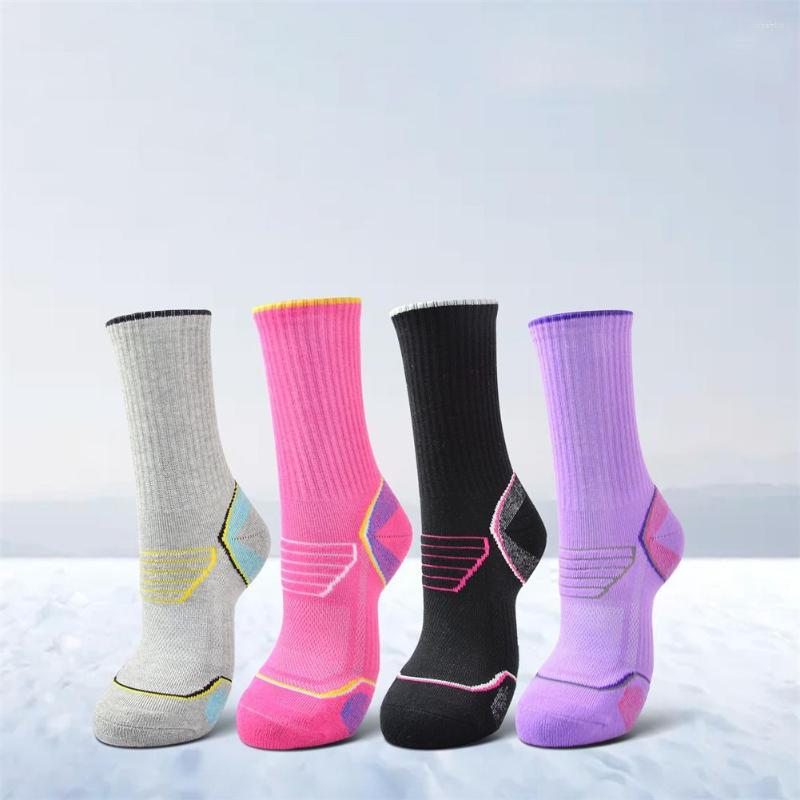 

Sports Socks 1 Pair Of Cotton Outdoor Hiking Thickened Winter Climbing Skiing Anti-slip, 35-38m black