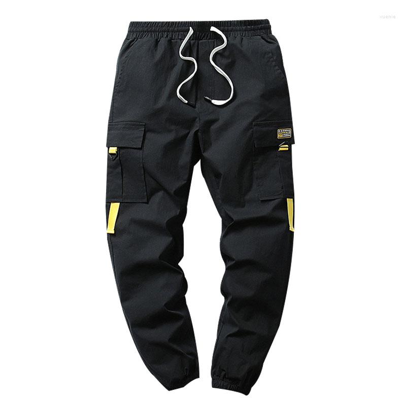 

Men's Pants Men Joggers Cargo Stretch Loose Hip Hop Harem Casual Trousers Plus Size 9XL Spring Summer Elastic Waist Pocket Sweatpants, Black