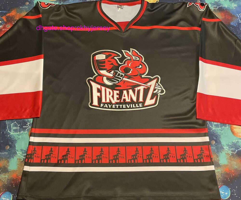 

New Jerseys Stitched Rare Cheap Retro OT Fayetteville FireAntz Hockey Jersey Mens Kids Throwback Jerseys, Same as picture