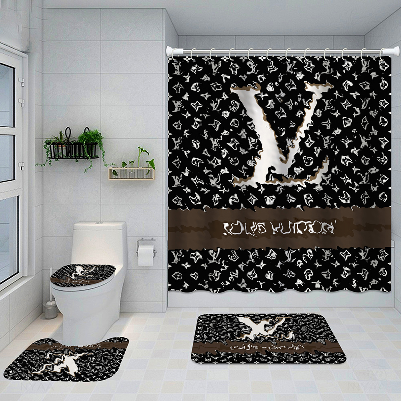 

New Cartoon Luxury Waterproof Shower Curtains Unisex Fashion Designer Bathroom Accessories Ins