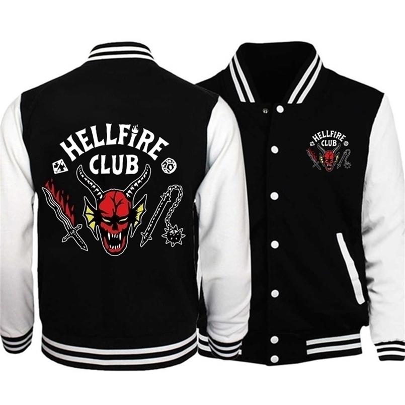 

Men's Jackets Hellfire Club Stranger Things 4 Women Couple Baseball Jacket Coat Autumn Streetwear 221008, Pink