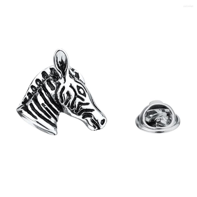 

Brooches NVT Funny Zebra Lapel Pin For Mens Collar Brooch Pins Fine Gift Metal Animal Badge Party Engagement Brand Jewelry