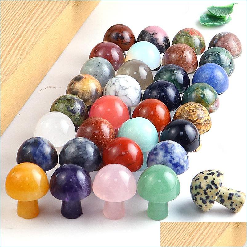

Stone Carved Mushroom Ornaments Natural Rose Quartz Turquoise Stone Naked Stones Hearts Decoration Hand Handle Pieces Diy Necklace Ac Dhvk7