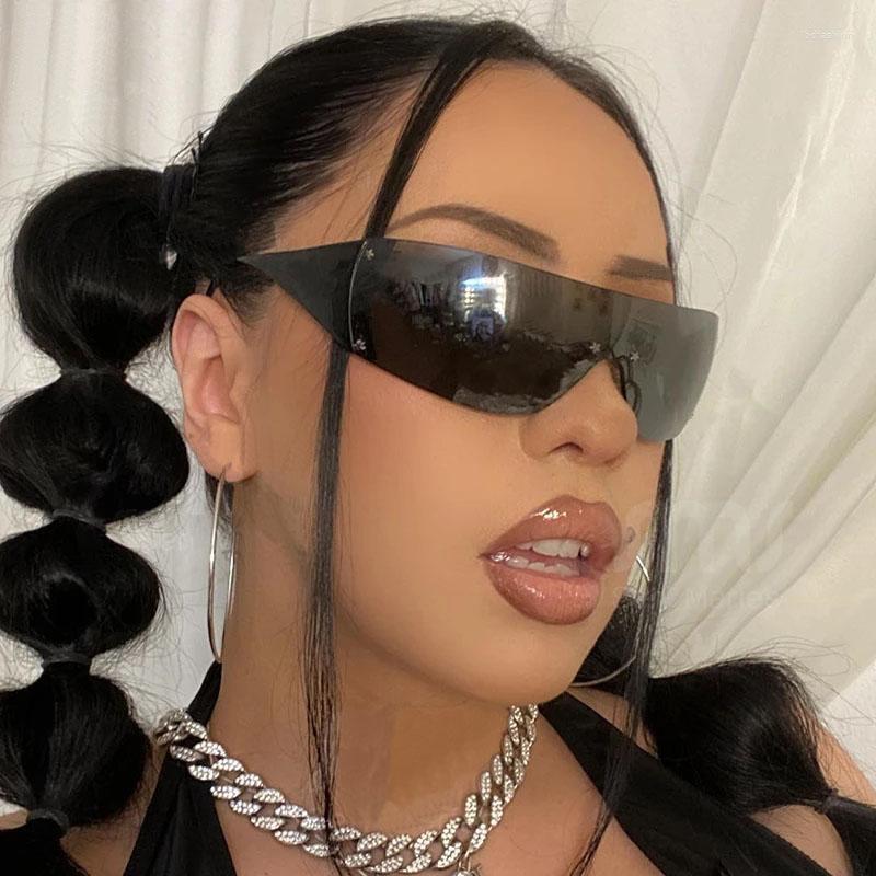

Sunglasses Punk One Piece 2000'S Women Designer Sun Glasses UV400 Unisex Shades Fashion Eyewear Y2k Eyeglasses
