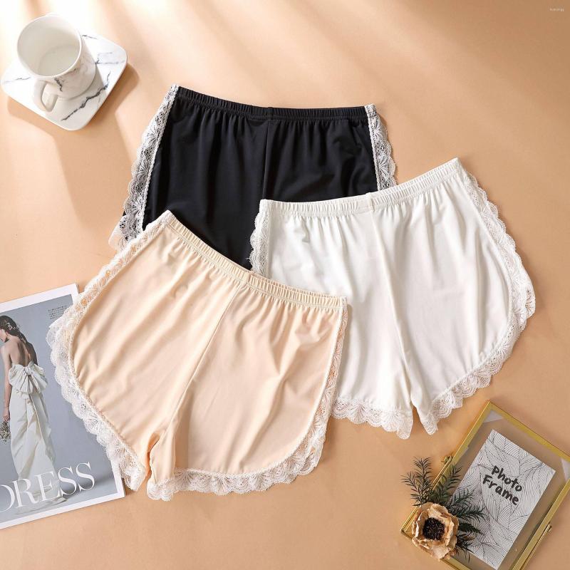 

Women's Panties Summer Anti-glare Safety Short Pants Lace Edge Leggings Ladies High Waist Sports Shorts For Women, White