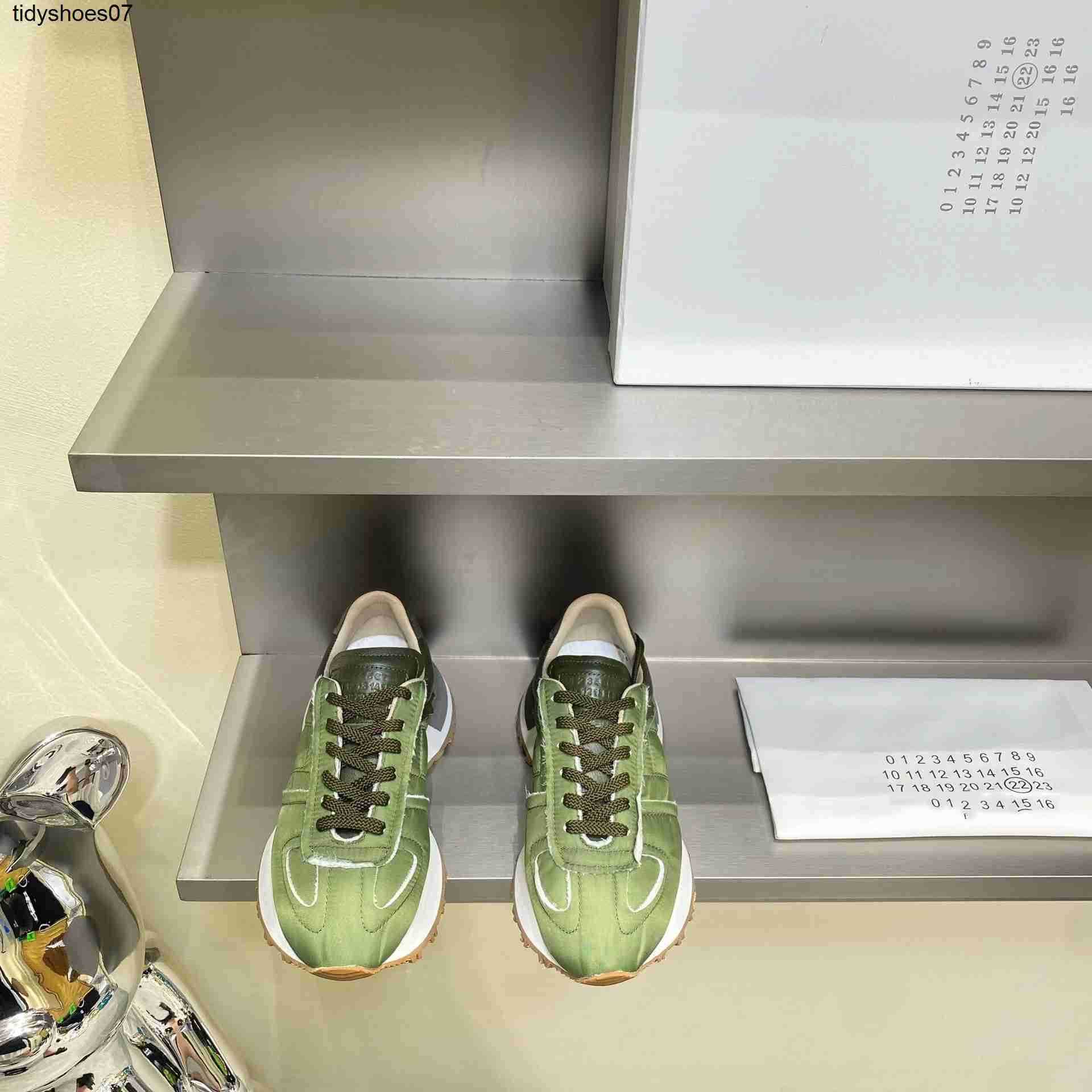 

classic Margiela Daddy Shoes Women's Canvas Shoes Couples Casual Sports German Training Forrest Gump Shoes, Olive