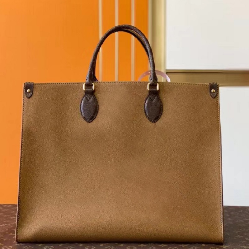 

Luxury Totes Designers Bag Women Onthego Tote Bag Leopard Splicing Crossbody Flower Ladies Casual PVC Genuine Leather Purse Shoulder Bags Female Large Handbag MM GM