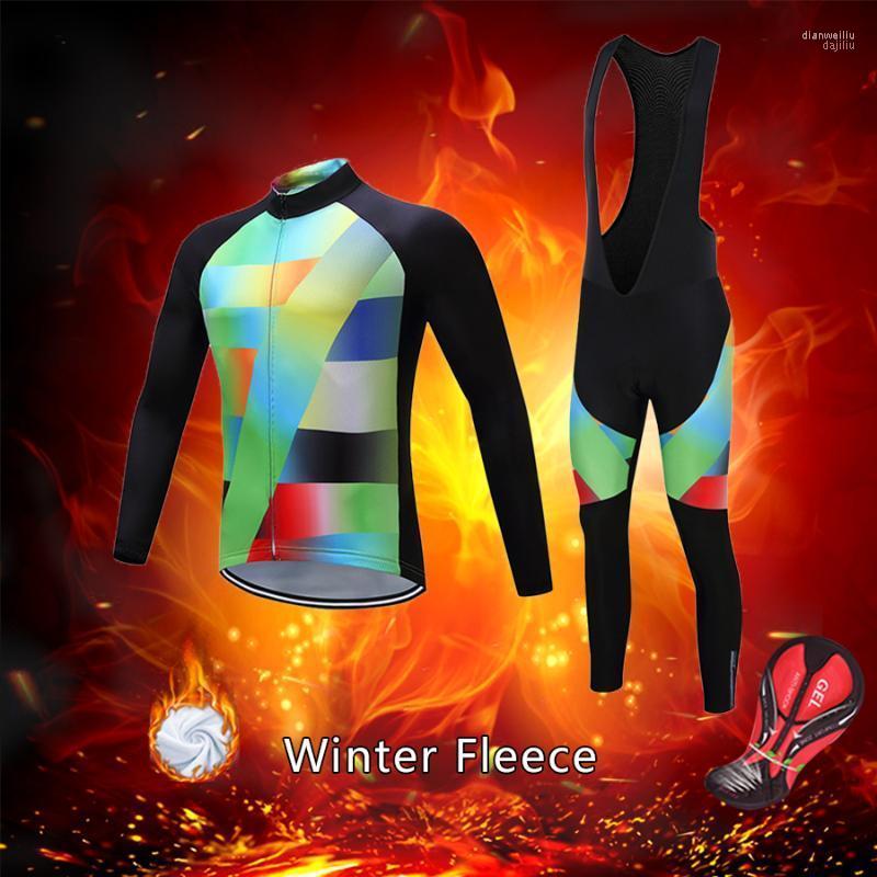 

Racing Sets Warm Winter Road Bike Clothing Men Thermal Fleece Cycling Jersey Set 2022 Male Kit Bicycle Clothes MTB Suit Dress1, Color 7