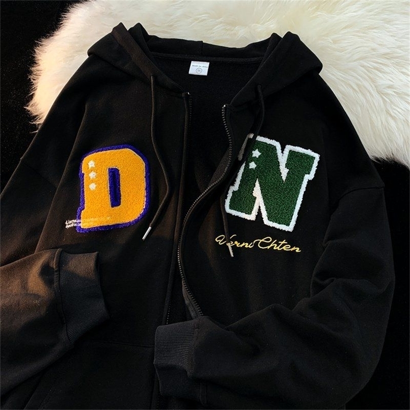 

Womens Hoodies Sweatshirts Zipup Hoodies Women Black White Hip Hop Punk Pullover Streetwear Sweatshirt Casual Fashion Clothes Mens Korean Harajuku Jacket 221010, Fd67
