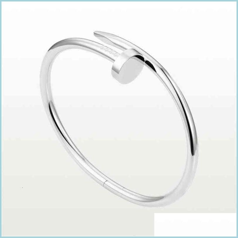 

Bangle Nail Bracelet Designer Bracelets Luxury Jewelry For Women Bangle Titanium Steel Alloy Gold-Plated Process Never Fad Fybestshop Otewq
