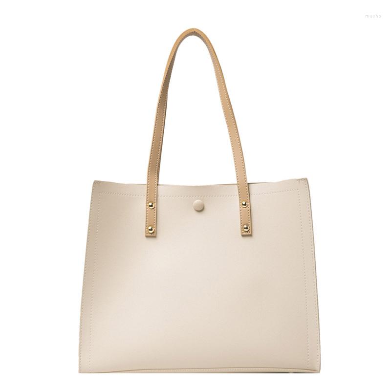 

Evening Bags Zovyvol Soft PU Leather Totes Bag For Women Large Capacity Ladies Handbags Solid Color Shopping Pouch Female Simple Fashion, G56-black