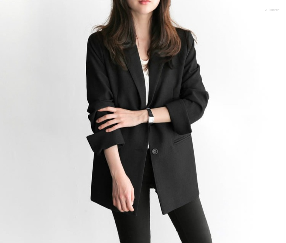 

Women' Suits Spring Oversized Fashion Ladies Double Buttons Long Loose Coat Women Black Suit Blazer Office Jacket Formal Casual Autumn 2022