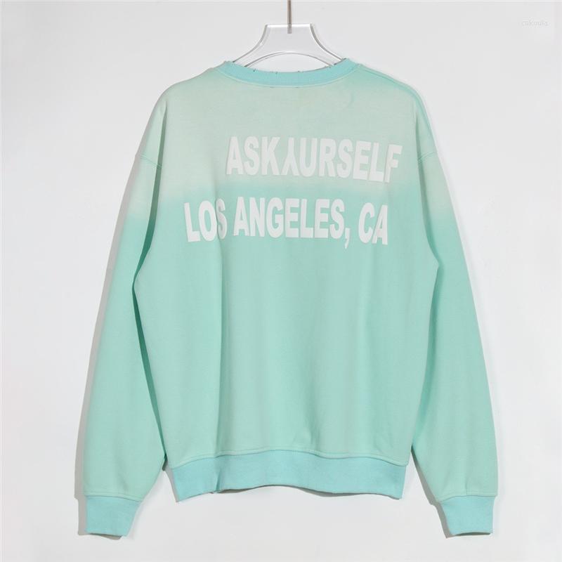

Men' Hoodies Tie Dye Askyurself Sweatshirts Men Women High Quality Vintage Los Angeles Limited Edition Crewneck Pullover