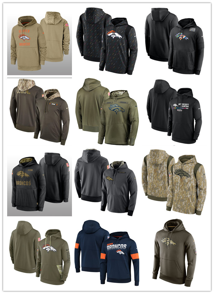 

Football Hoodie Denver''Broncos''MEN Salute to Service Crucial Catch