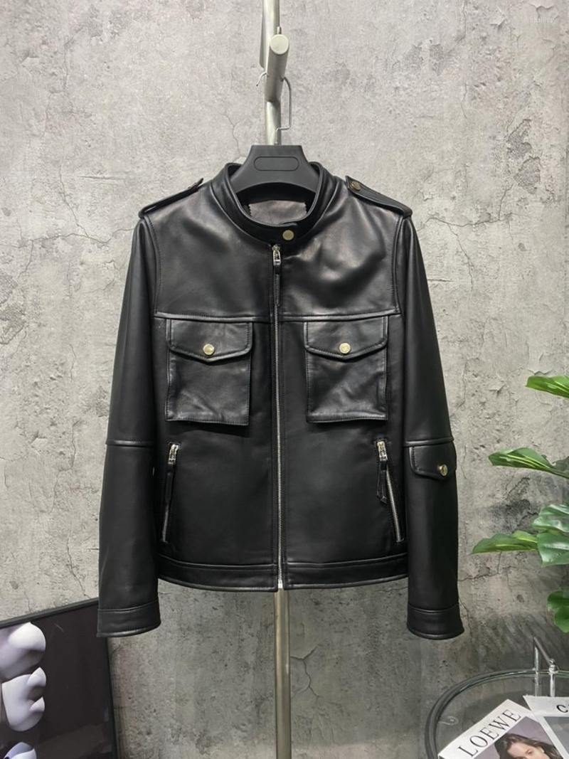 

Women's Leather 2022 Woman Autumn Pu Real Jacket Female Zipper Slim Short Biker Jackets Coat Ladies Outwear Femme Tops Coats G506, Black