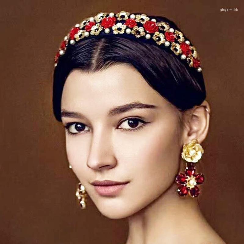 

Dangle Earrings Fashion Vintage Gold Flower Green Crystal Stone Long Drop Cubic Zirconia Women Party Weddings Hanging