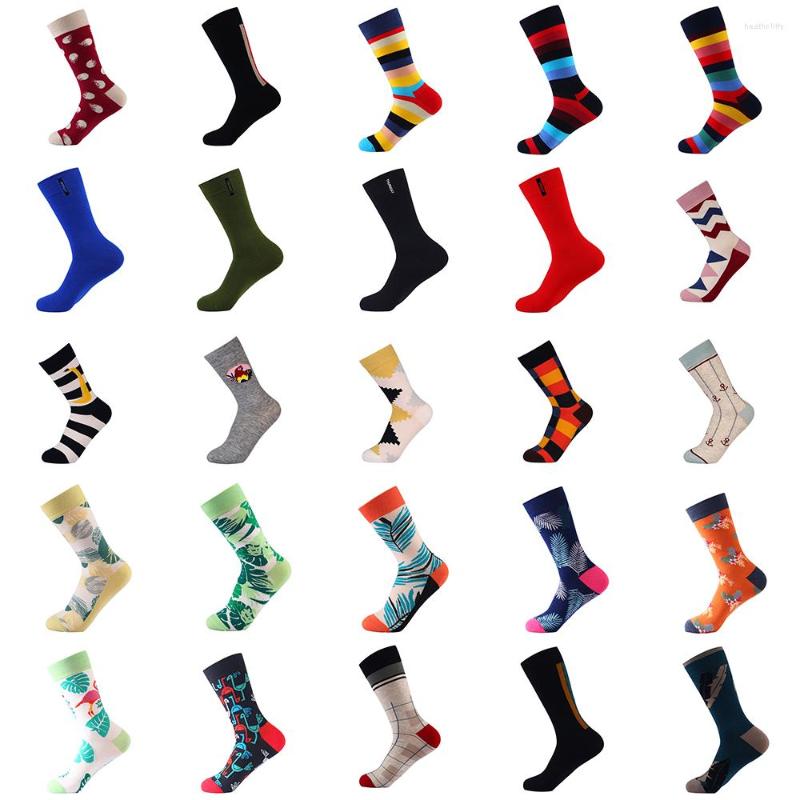 

Men's Socks Happy Mens Women Novelty Cartoon Colorful Sock Combed Cotton Funny Men's Big Size Crew Harajuku Hip Hop Thick Long, 50001