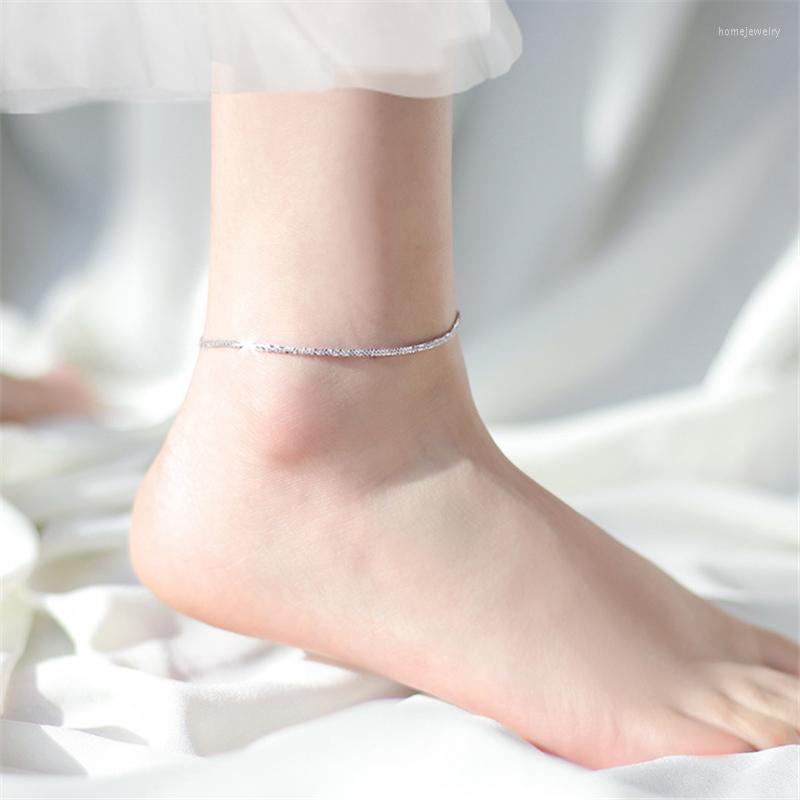 

Anklets Trendy Simple Unique Style Gypsophila Stars Ankle Chain Foot Bracelet 925 Sterling Silver Bling & Link Women Beach Jewelry