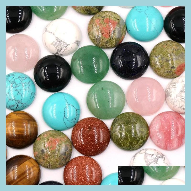 

Stone 20Mm Mini Round Natural Stone Carving Cabochon Crystal Polishing Gem Healing Jewelry Diy Acc Drop Delivery 2022 Bdesybag Dhfgj