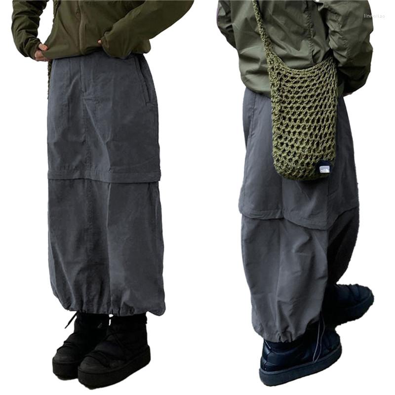 

Skirts Women Y2K Long Cargo With Pockets Low Rise Drawstring Shirred Baggy Skirt High Waist Bodycon Midi Vintage Harajuku