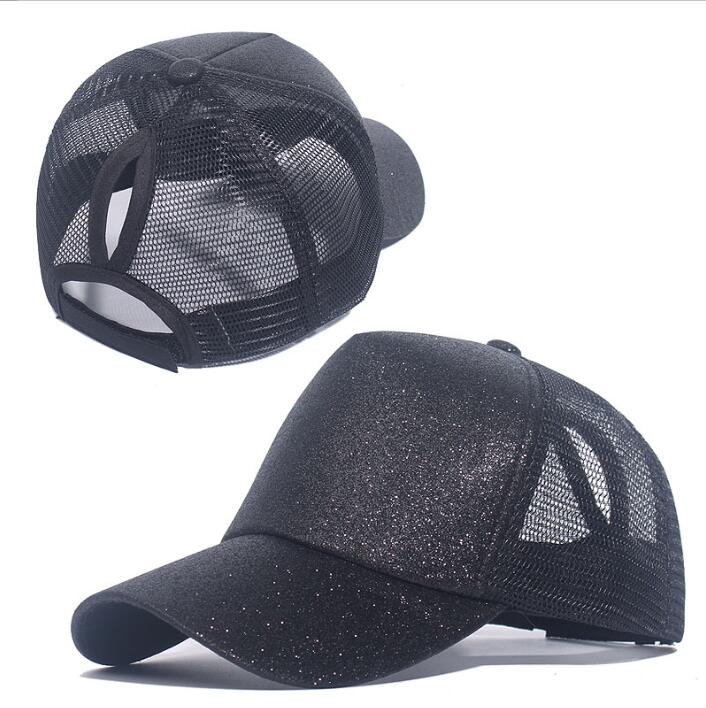 

Ponytail Ball Cap Glitter Ball Caps Snapback Sequins Baseball Hat Shin Mesh Outdoor Summer Fashionable Sunscreen Hip Hop Hats 10 Colors BC102