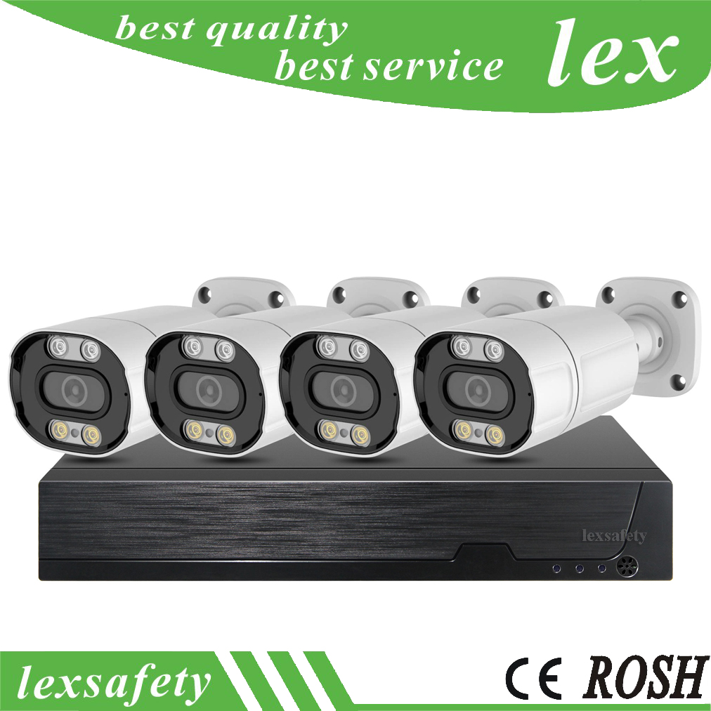 

HD 5 MP PoE IPC Camera 4Ch 5Mp Security Camera Systems Video Surveillance Kits Ai Audio Outdoor Poe Ip Camera NVR Kit