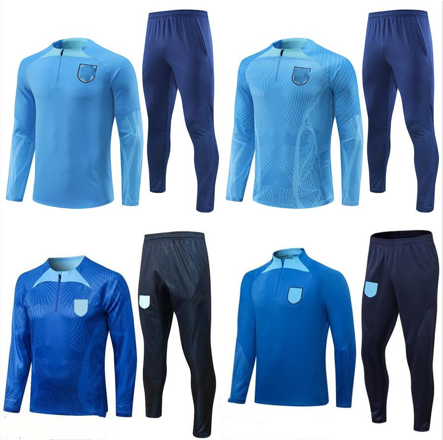 

2022 2023 ENGLAND tracksuit soccer jersey blue training suit KANE STERLING RASHFORD SANCHO GREALISH 22 23 men and kids national ENGLAND football sets uniform