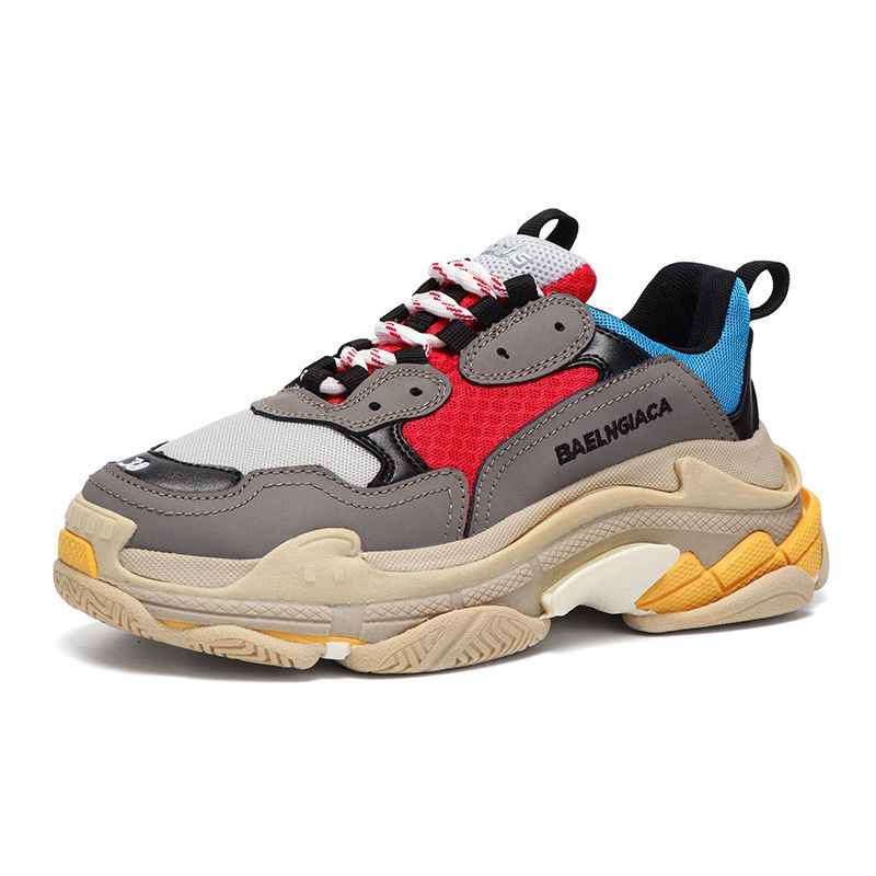

Balenciaga Men women casual shoes luxury platform sneakers clear sole Black White Beige Teal Blue Bred Red Pink mens trainers Jogging Walking, 18