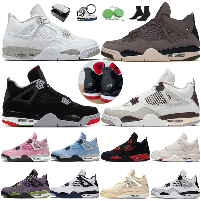 

With Box 4 4s IV 2022 Basketball Shoes JUMPMAN Women Mens Trainers Blue Red Thunder Canvas White Sail 2022 Bred Black Cat Sports Sneakers, A#27 36-47 zen master