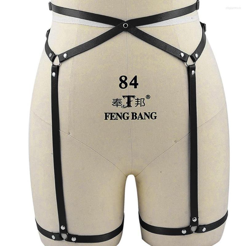 

Belts Goth Elastic Strap Street Dance Decor Punk Rock Harness For Women Skirt Accessories Bondage Waist And Leg Garter Suspender, Red