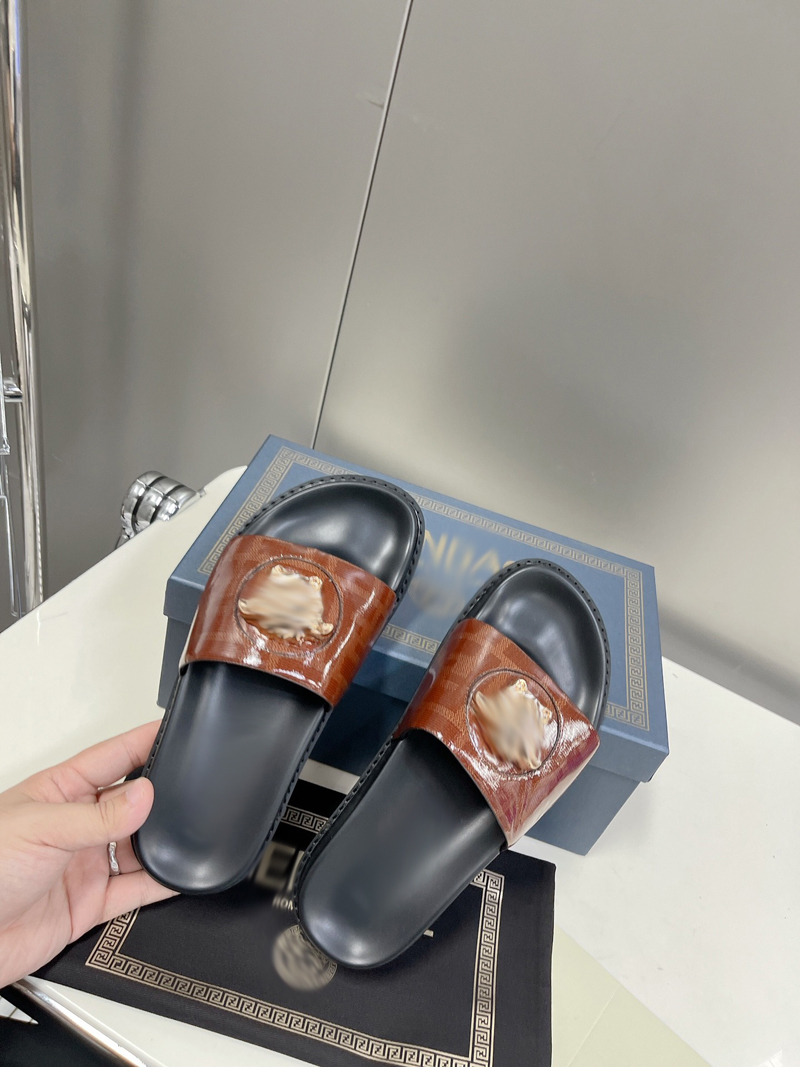 

Summer beach fashion womens lazy low heeled slippers leather letter cartoon metal canvas large 35-40 -081, Picture color