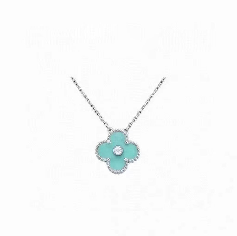 

2022 christmas limited edition clover pendant necklaces vintage 4 leaf brand designer luxury necklace crystal diamond jewelry for women
