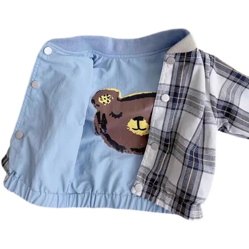 

Jackets Baby kids Boys coats on both sides spring autumn clothes baby long sleeve tops children s fashion casual jacket P4 739 221010
