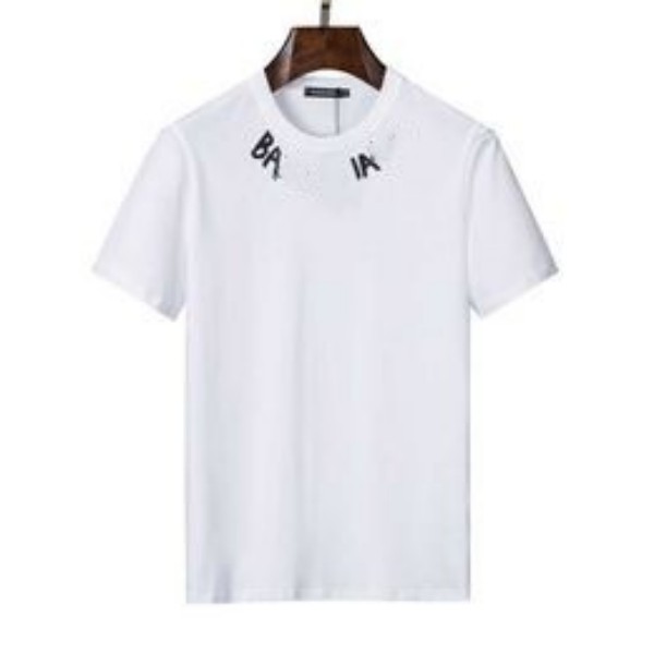 

Designer Brand Tees T Shirts Pure Cotton Short Sleeve Shirt Simple Letter Printed Summer Casual Men Clothing Size S-XXXXL, White